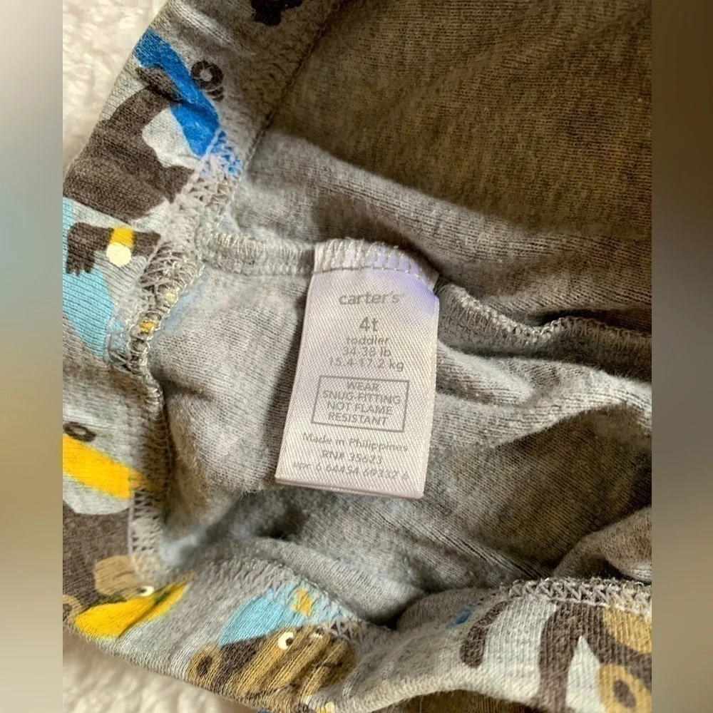 Carter’s Monkey Skateboarding Toddler Pajama Pants Size 4T